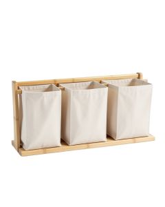 Rowan Bridge Laundry Sorting Station With Plain Removable Bags - Beige (synthetic illustration; no displayed measurements)