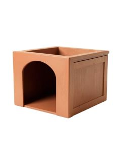 Glen Crest Empty Furniture-Style Litter Enclosure - Terracotta (synthetic illustration; no displayed measurements)