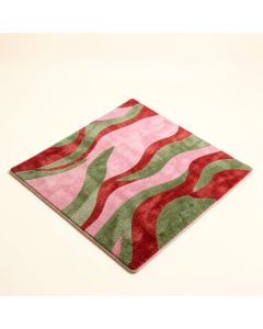 Ombre Hand Drawn Waves Pink/Red/Green Area Rug (synthetic illustration; no displayed measurements)