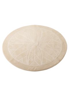 Olive Bluff Round Area Rug - Beige (synthetic illustration; no displayed measurements)