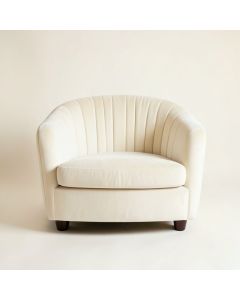 Slate Dell Upholstered Armchair - Ivory (synthetic illustration; no displayed measurements)