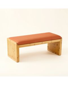 Ash Crest Indoor Bench - Terracotta (synthetic illustration; no displayed measurements)
