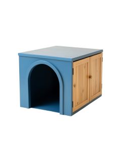 Hill Crossing Empty Furniture-Style Litter Enclosure - Blue (synthetic illustration; no displayed measurements)