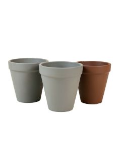 Behling Tapered 3-Piece Fiber Clay Pot Planter Set