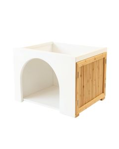 Olive Field Empty Furniture-Style Litter Enclosure - White (synthetic illustration; no displayed measurements)