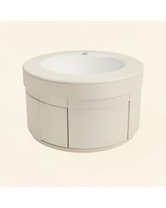 49 '' Double Bathroom Vanity Round With Sink (synthetic illustration; no displayed measurements)