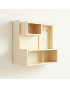 Pine Crossing Wall-Mounted Entryway Organizer Shelf - Cream (synthetic illustration; no displayed measurements)