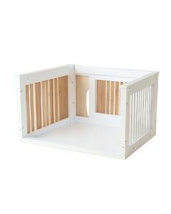 Birch Branch Empty Furniture-Style Pet Crate - White