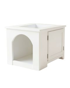 Harbor Crest Empty Furniture-Style Litter Enclosure - White (synthetic illustration; no displayed measurements)