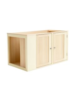 Willow Bridge Empty Furniture-Style Litter Enclosure - Cream (synthetic illustration; no displayed measurements)