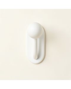 Clay Crest Wall-Mounted Robe Hook - White (synthetic illustration; no displayed measurements)