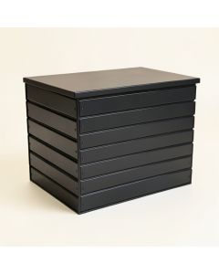Meadow Bend Closed Outdoor Storage Box - Black (synthetic illustration; no displayed measurements)
