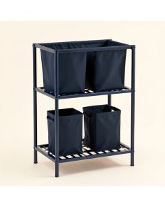 Summit Arc Laundry Sorting Station With Plain Removable Bags - Navy (synthetic illustration; no displayed measurements)