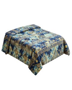 Tie Dye Tribal Boho Pattern With Odd Geometric Triangles And Sacred Shapes Duvet Cover Set