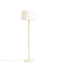Cedar Canyon Floor Lamp With A Plain Fabric Shade - Ivory (synthetic illustration; no displayed measurements)