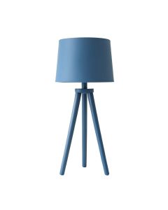 Cove Branch Floor Lamp With A Plain Fabric Shade - Blue (synthetic illustration; no displayed measurements)