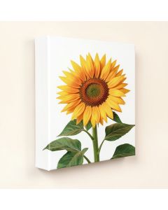 Sunflowers Derezzed Graphic Art On Wrapped Canvas (synthetic illustration; no displayed measurements)