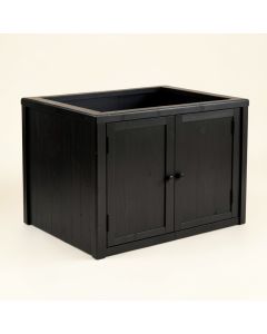 Harbor Bluff Empty Furniture-Style Litter Enclosure - Black (synthetic illustration; no displayed measurements)