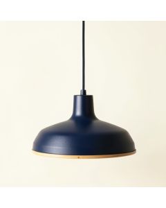 Slate Bluff Pendant Light Suspended From One Plain Cable - Navy (synthetic illustration; no displayed measurements)