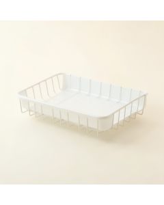 Dune Bluff Empty Under-Desk Cable Tray - White (synthetic illustration; no displayed measurements)