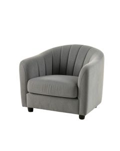 Pine Arc Upholstered Armchair - Gray
