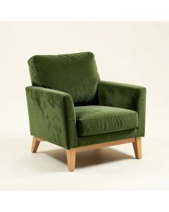 35.5 '' Wide Velvet Armchair (synthetic illustration; no displayed measurements)