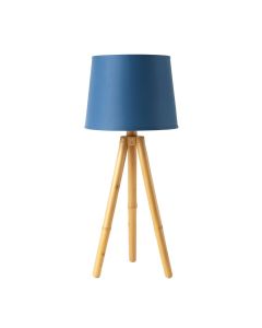 Field Brook Floor Lamp With A Plain Fabric Shade - Blue