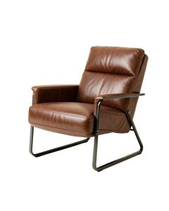 Hadler 30 '' Wide Top Grain Leather Lounge Chair (synthetic illustration; no displayed measurements)