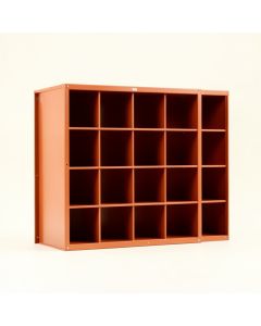 Cedar Bend Empty Mug-Storage Cabinet Insert - Terracotta (synthetic illustration; no displayed measurements)