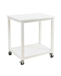 Birch Bend Empty Rolling Workshop Cart - White