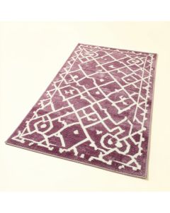 Fishback Geometric Plum/White Area Rug (synthetic illustration; no displayed measurements)