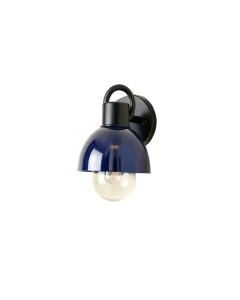Meadow Crest Wall Sconce Mounted On A Plain Wall - Navy