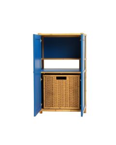 Linden Bluff Freestanding Pull-Out Hamper Cabinet - Blue