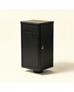 Marshall Large , Locking , Steel , Post-Mount Mailbox , Black (synthetic illustration; no displayed measurements)