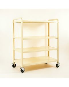 Elm Edge Empty Rolling Workshop Cart - Cream (synthetic illustration; no displayed measurements)