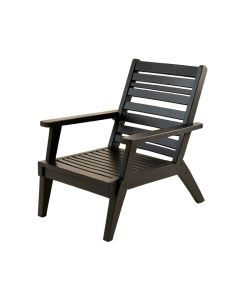 Slate Bend Outdoor Lounge Chair - Black (synthetic illustration; no displayed measurements)