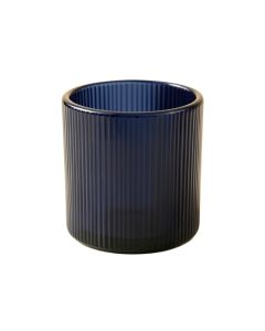Hazel Canyon Empty Candle Holder - Navy