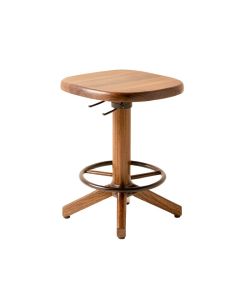 Badillo Swivel Solid Wood Bar & Counter Stool