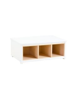 Aspen Canyon Shoe Storage Bench - White (synthetic illustration; no displayed measurements)