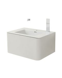 Poulos Modern 24 '' Wall Mounted Single Bathroom Vanity Set (synthetic illustration; no displayed measurements)