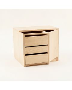 Olive Bend Small-Parts Storage Drawer Cabinet - Beige (synthetic illustration; no displayed measurements)