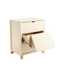 Bay Canyon Freestanding Pull-Out Hamper Cabinet - Cream (synthetic illustration; no displayed measurements)
