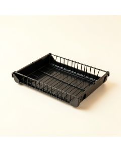 Elm Canyon Empty Under-Desk Cable Tray - Black (synthetic illustration; no displayed measurements)