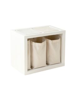 Field Brook Laundry Sorting Station With Plain Removable Bags - White (synthetic illustration; no displayed measurements)