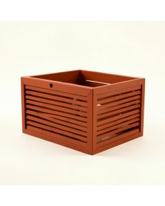 Clay Canyon Empty Furniture-Style Litter Enclosure - Terracotta (synthetic illustration; no displayed measurements)
