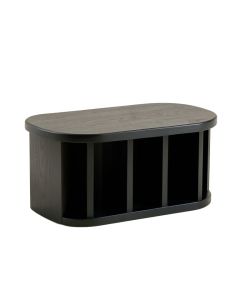 Oak Arc Shoe Storage Bench