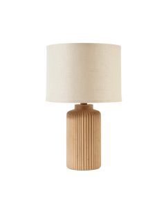 Oak Brook Table Lamp With A Plain Fabric Shade - Beige