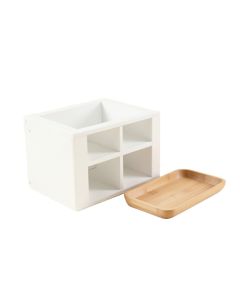Alder Bend Empty Coffee-Station Organizer - White