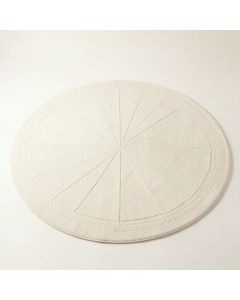 Slate Arc Round Area Rug - Cream (synthetic illustration; no displayed measurements)