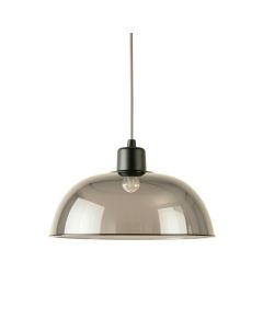 Field Bend Pendant Light Suspended From One Plain Cable - Gray